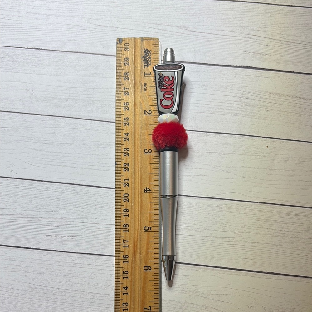 Diet Coke Silver and Red Accent Pen